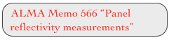 ALMA Memo 566 “Panel   reflectivity measurements”